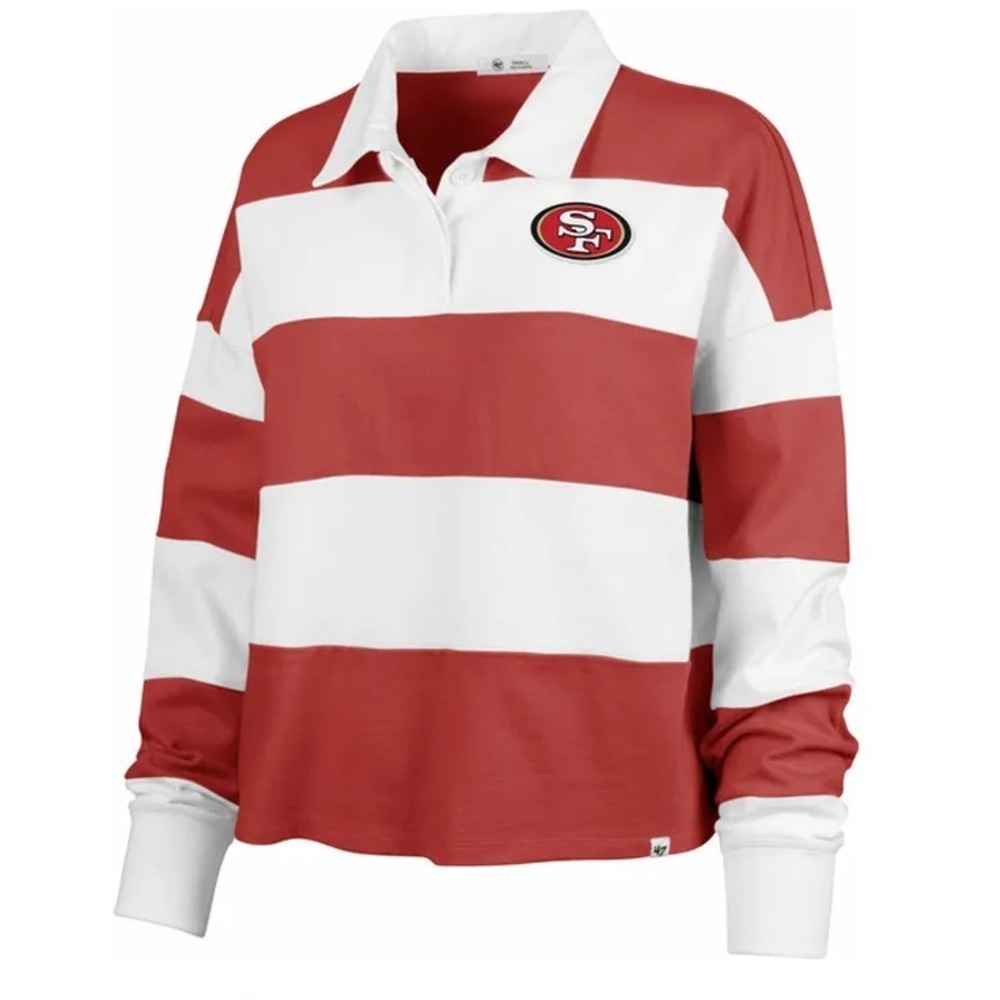 '47 Brand (Men's‎ SMALL) San Francisco 49ers Clubhouse™ L/S Rugby Polo - $95